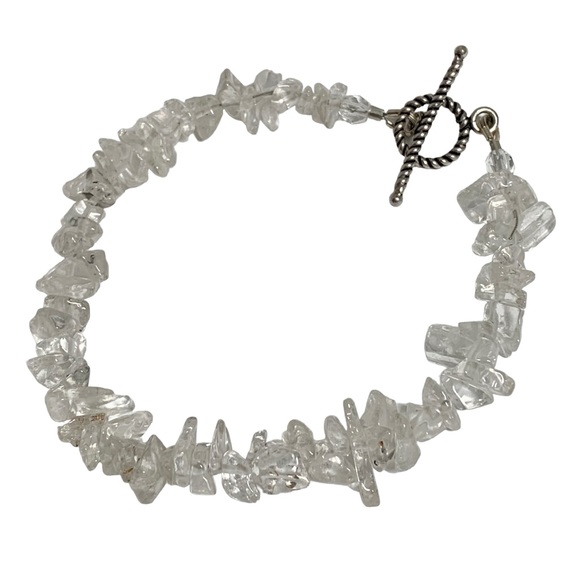 Quartz chip stone bracelet with toggle closure - Picture 1 of 6